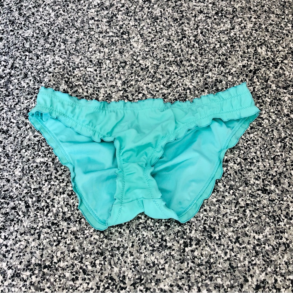 Victoria’s Secret ✦ Aqua Ruffle Trim Bikini Bottom (S)